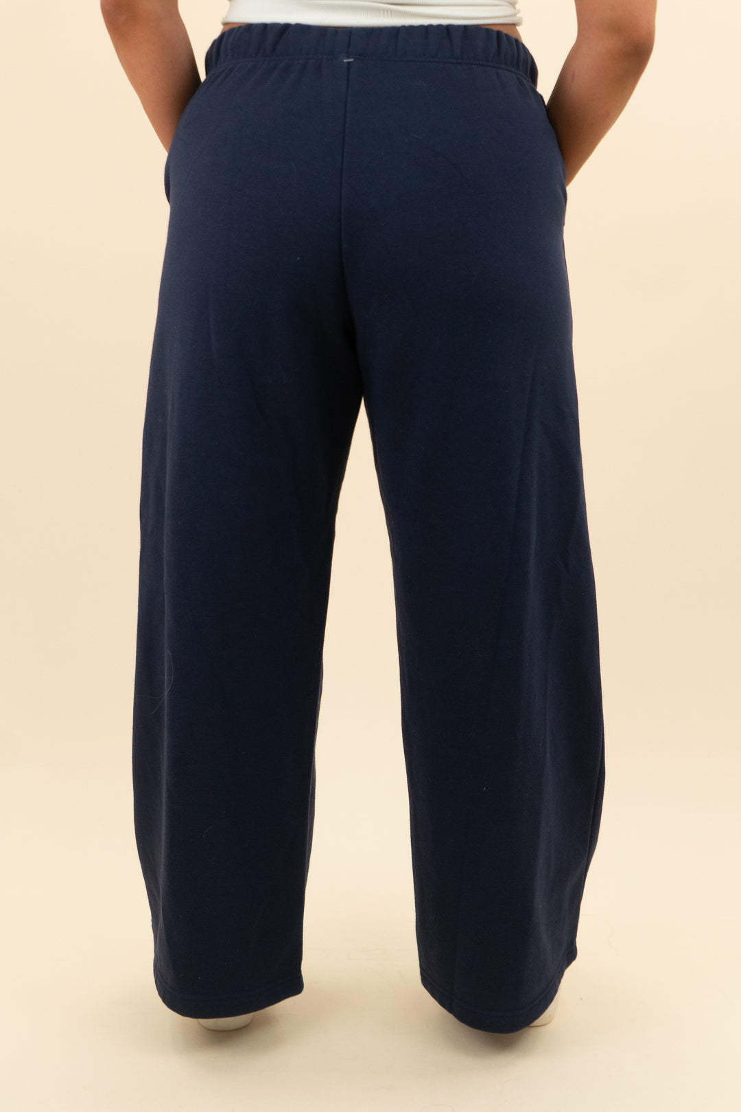 fabletics navy sweatpants (l; retail $104)