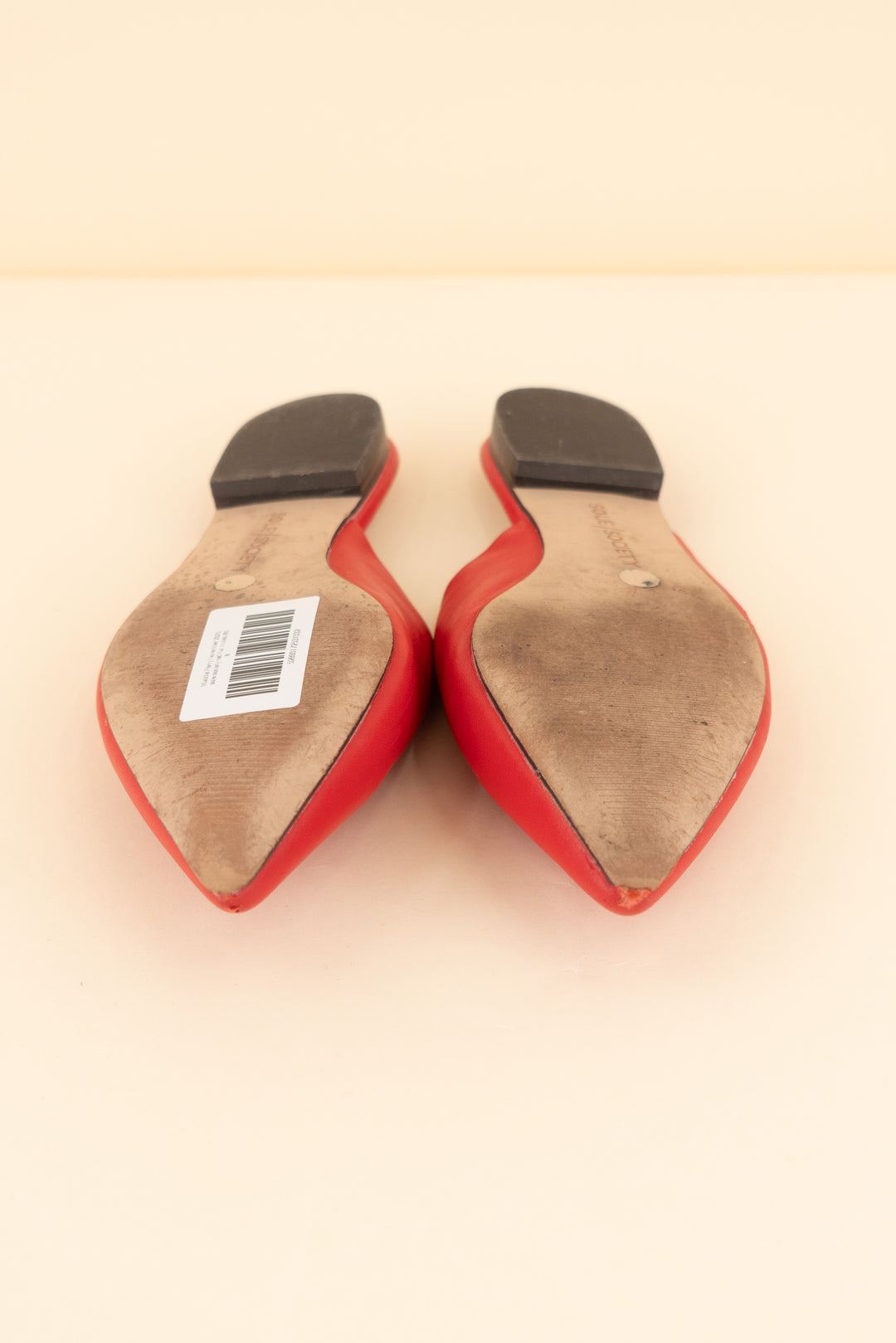 sole society red flat mules (8; retail $79.95)