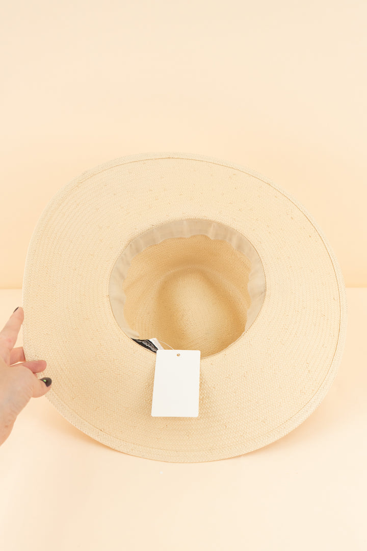 biltmore for madewell straw hat w/ double band in camel (os; retail $42)