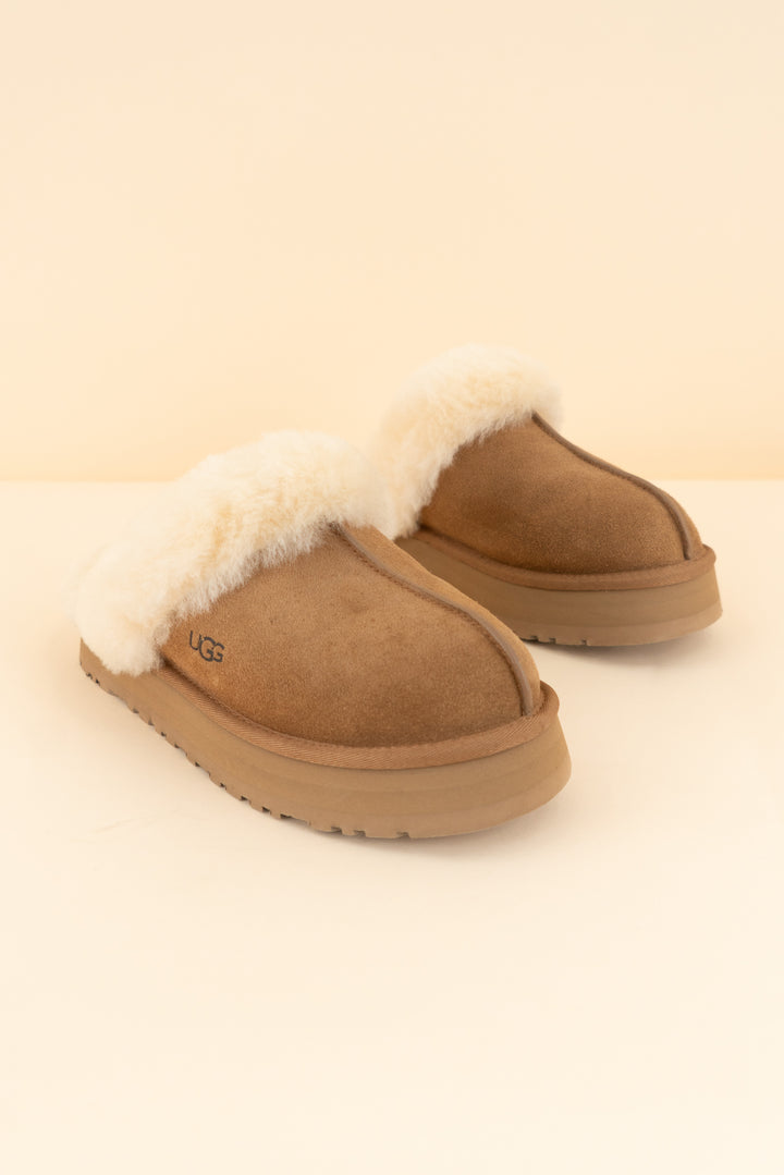 ugg shearling platform slippers (8; retail $155)
