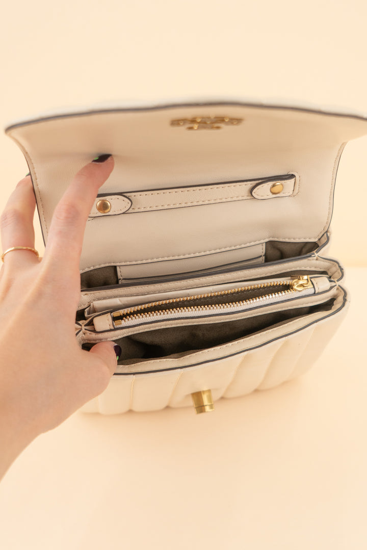 madewell cream mini wristlet bag nwt (os; retail $128)