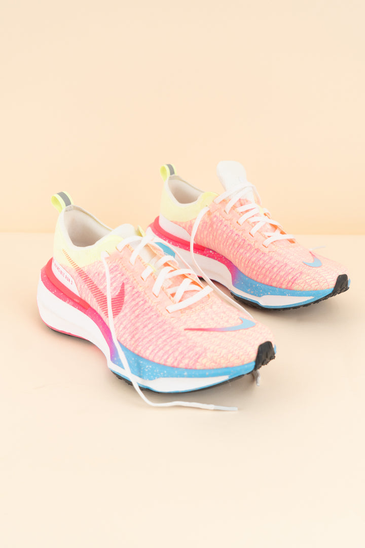 nike pink/blue/yellow sneakers (10; retail $180)