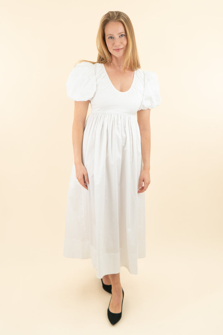hunter bell white augusta maxi dress nwt (4; retail $485)