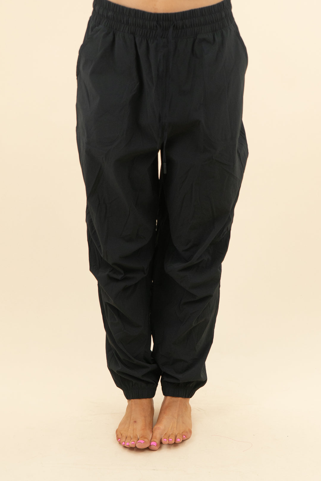 nuuds black drawstring joggers (m; retail $92)