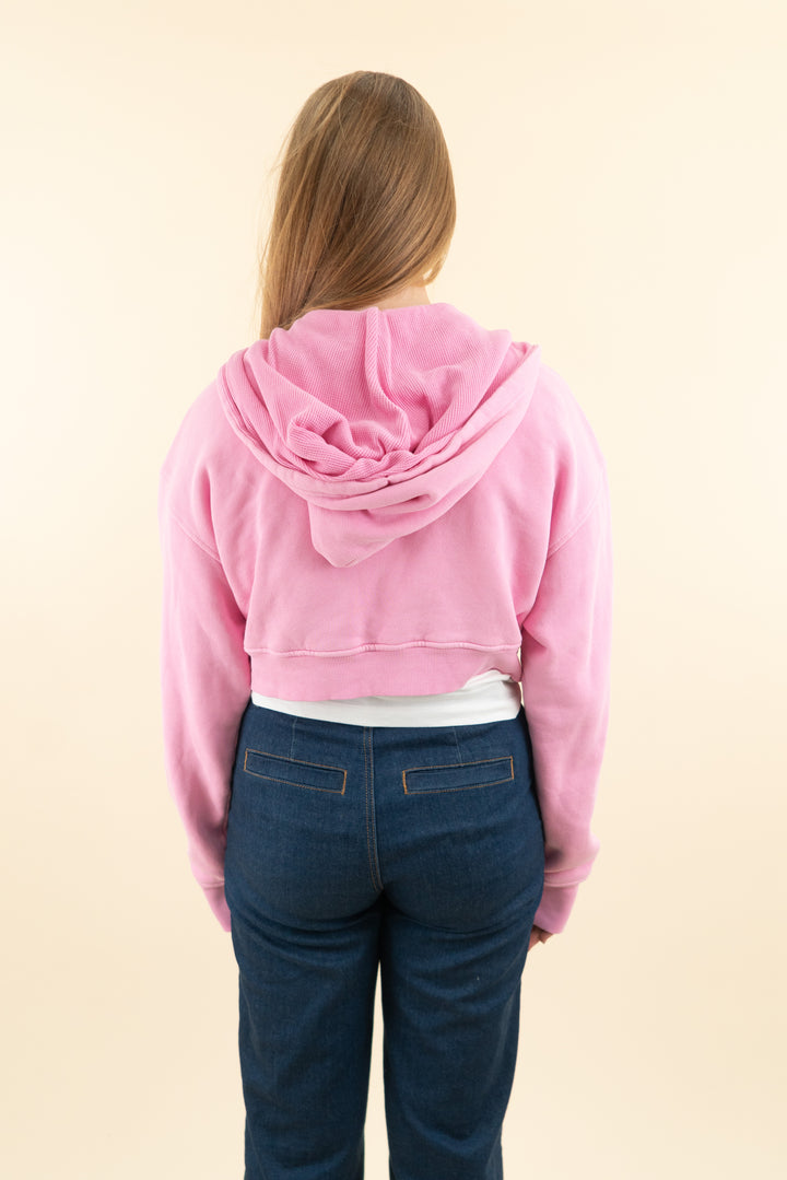 elwood bubblegum pink zip up hoodie nwt (m; retail $95)