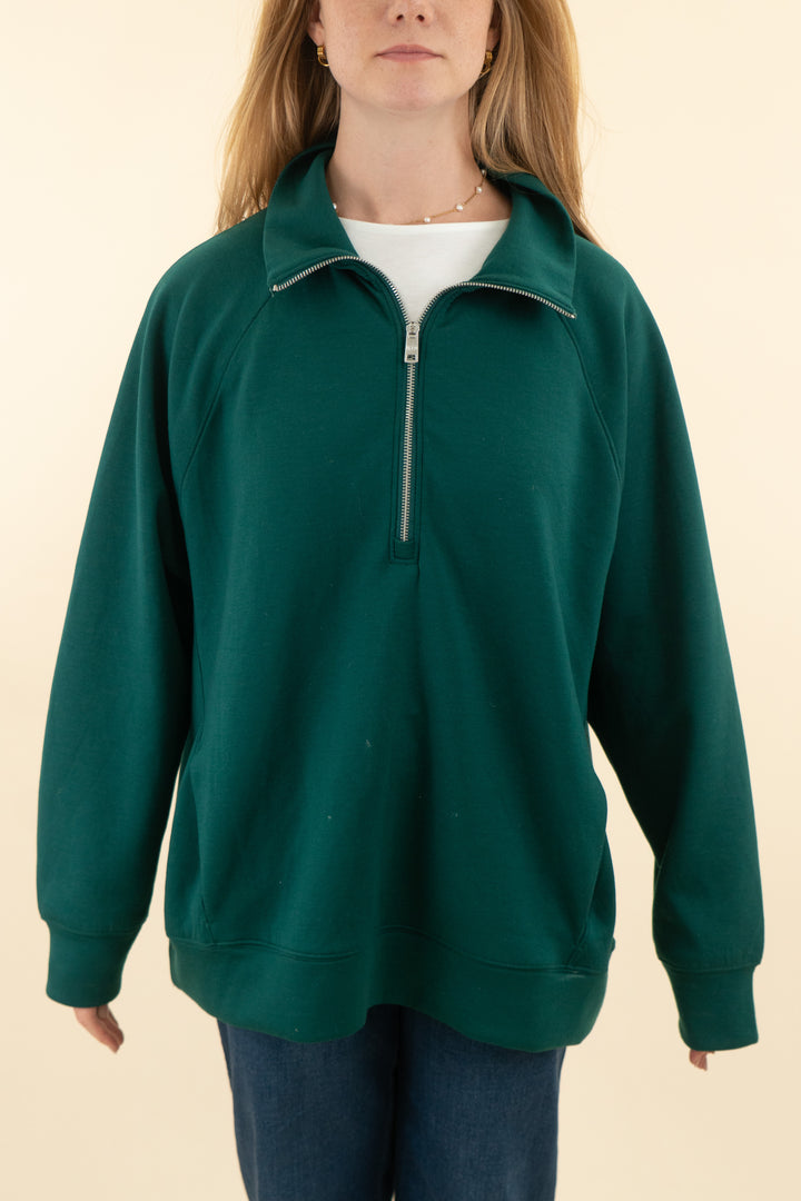 ypb emerald green quarter zip (xl; retail $85)