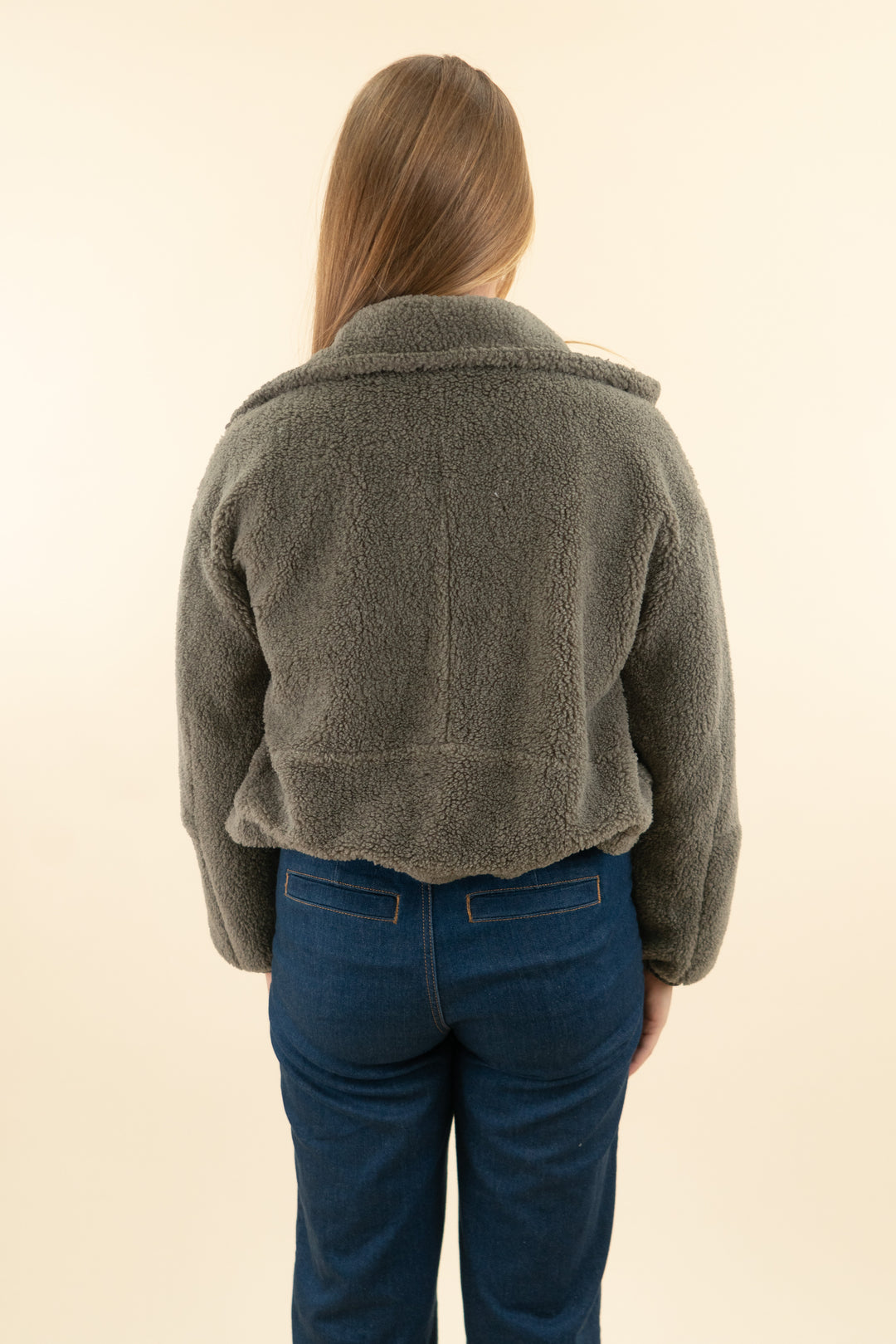 lululemon dark gray fleece zip up w/ cinch waist (6; retail $148)