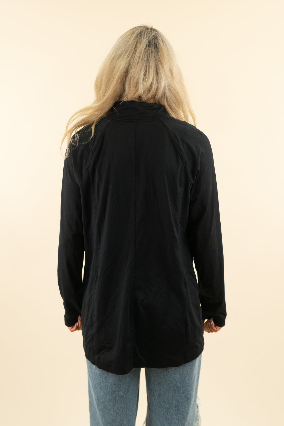j. jill fit black performance shirttail jacket (m; retail $89)
