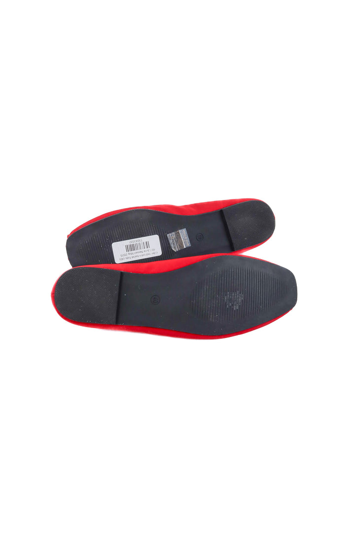 cider red satin ballet flats (40; retail $32.90)
