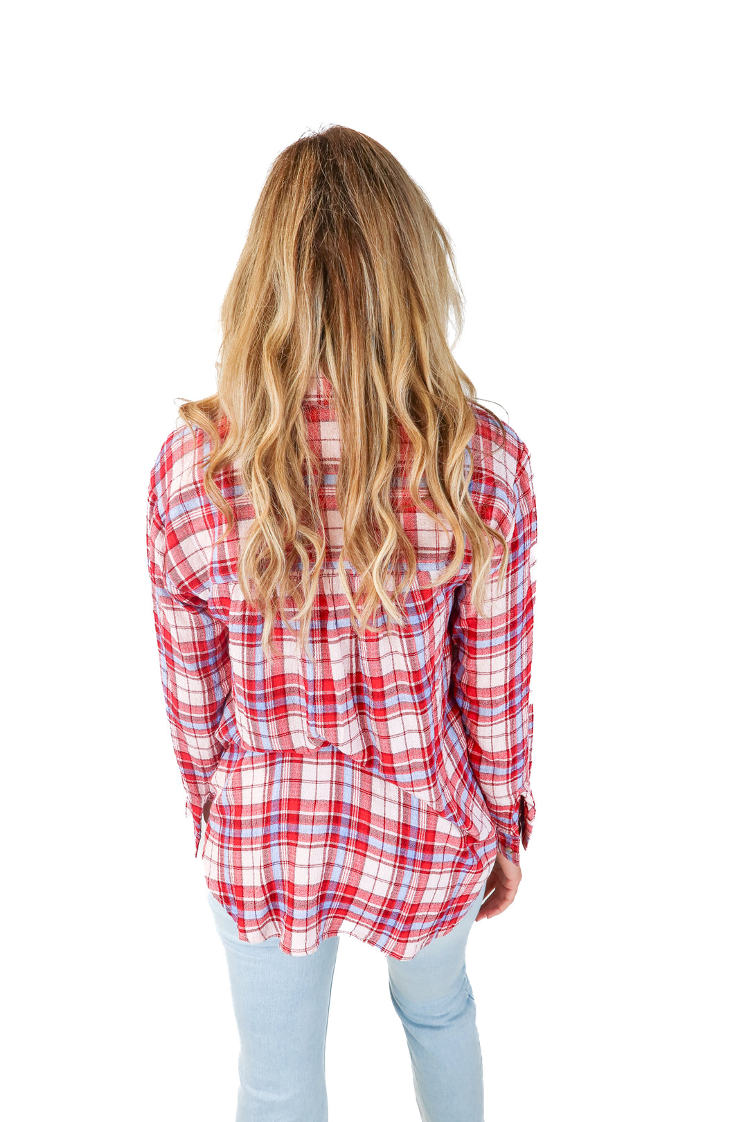 pilcro red/blue/tan flannel (xs)