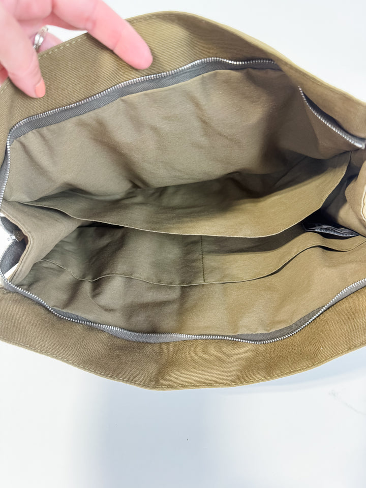 Hermes Canvas Clutch Bag (est. retail $695)