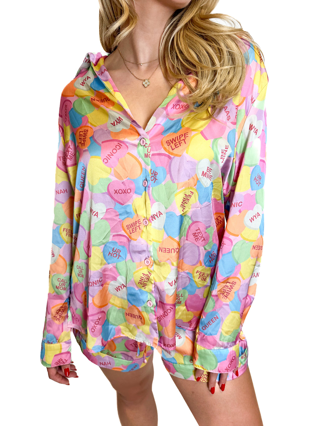 Show Me Your Mumu Conversation Hearts Pajamas (XS)