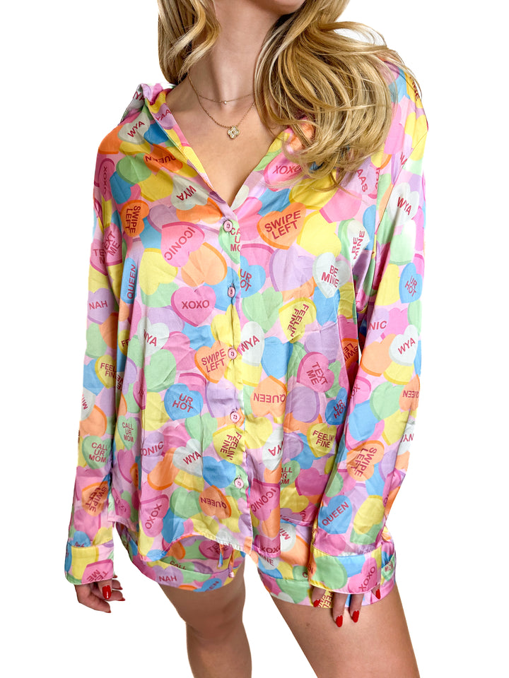 Show Me Your Mumu Conversation Hearts Pajamas (XS)
