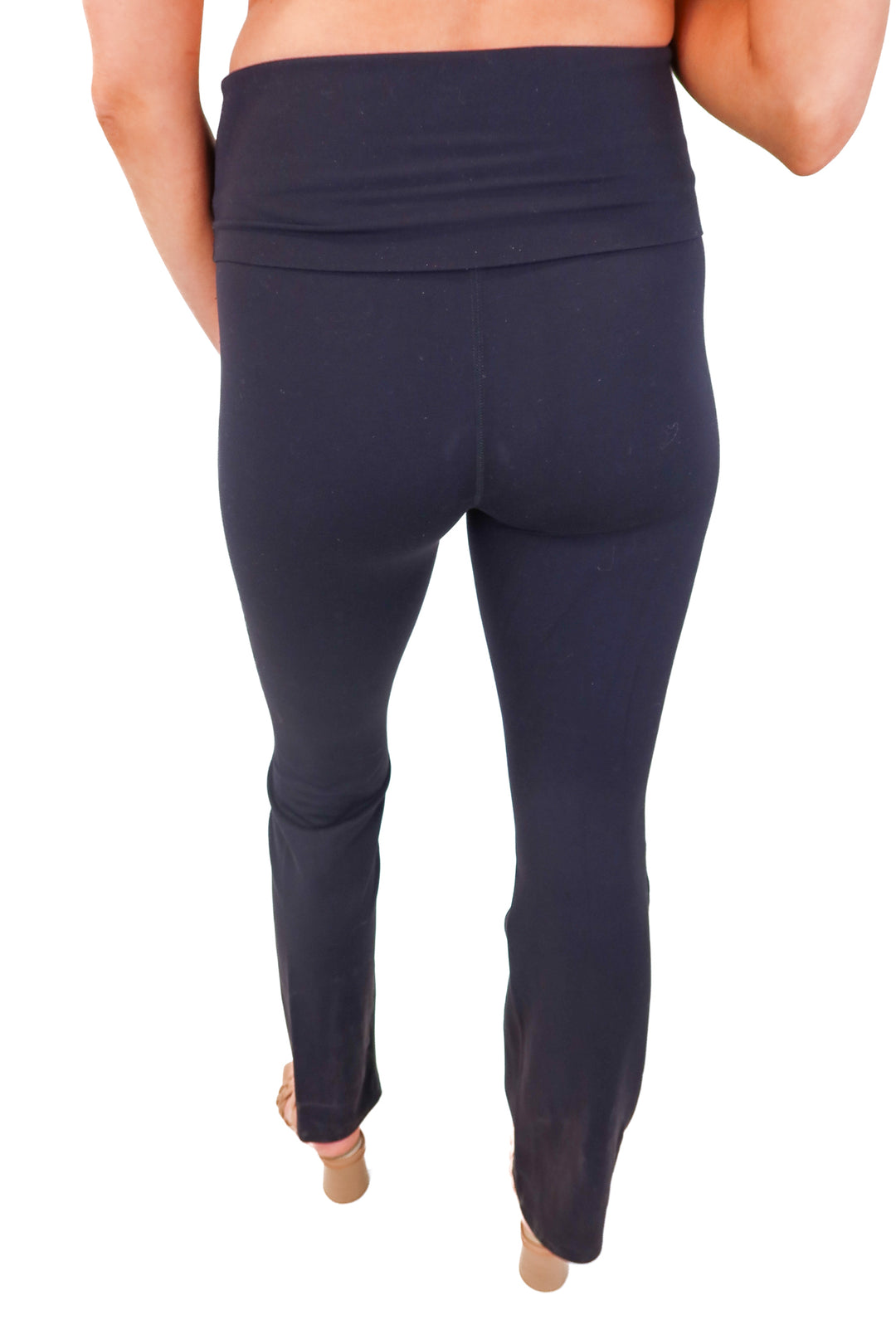 free people moevement black flare leggings (s; retail $108)