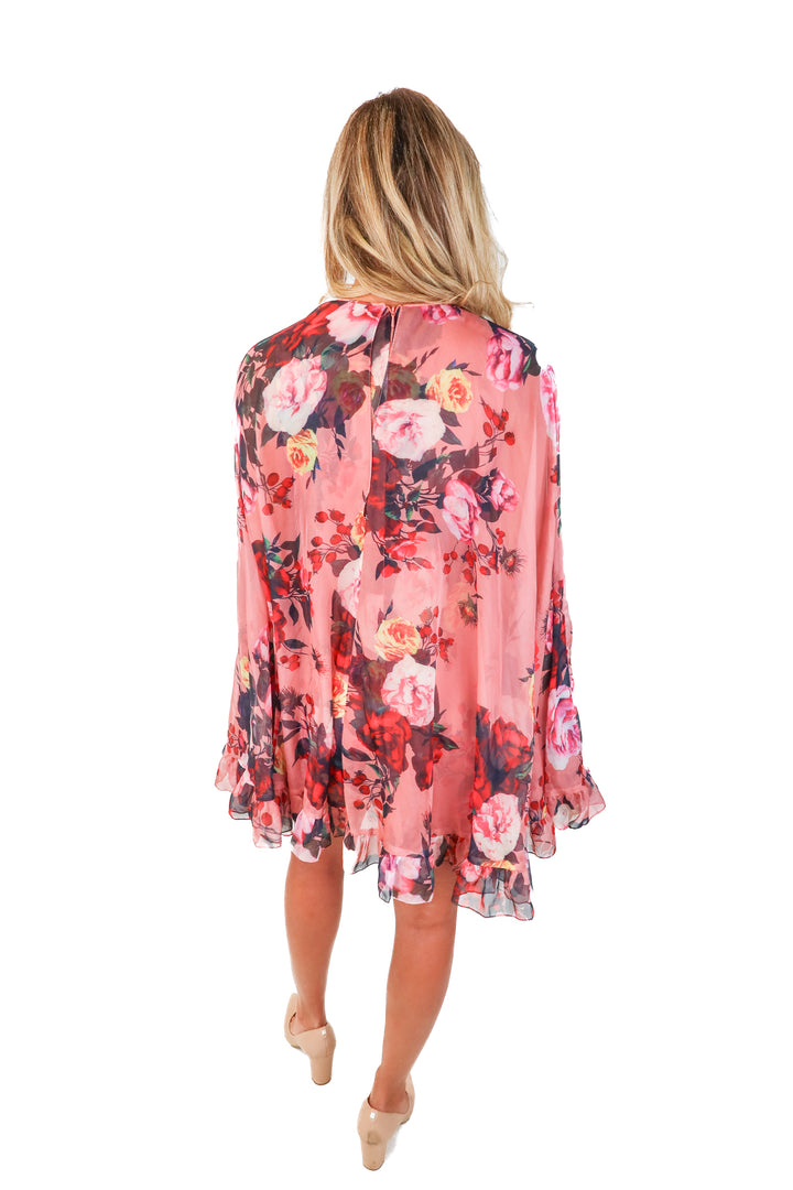 ieena pink floral dress (0; retail $348)