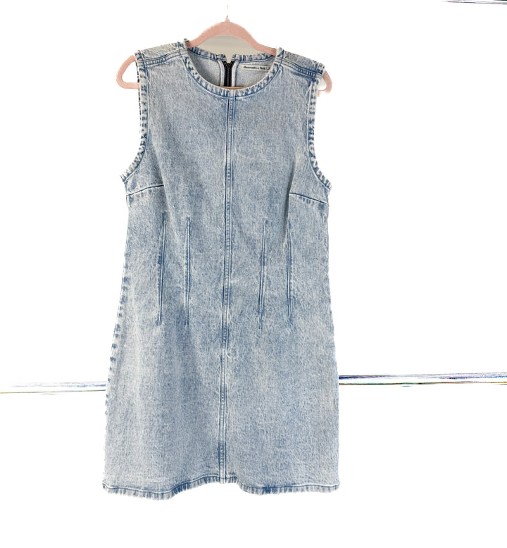 abercrombie & fitch acid wash denim dress (L)