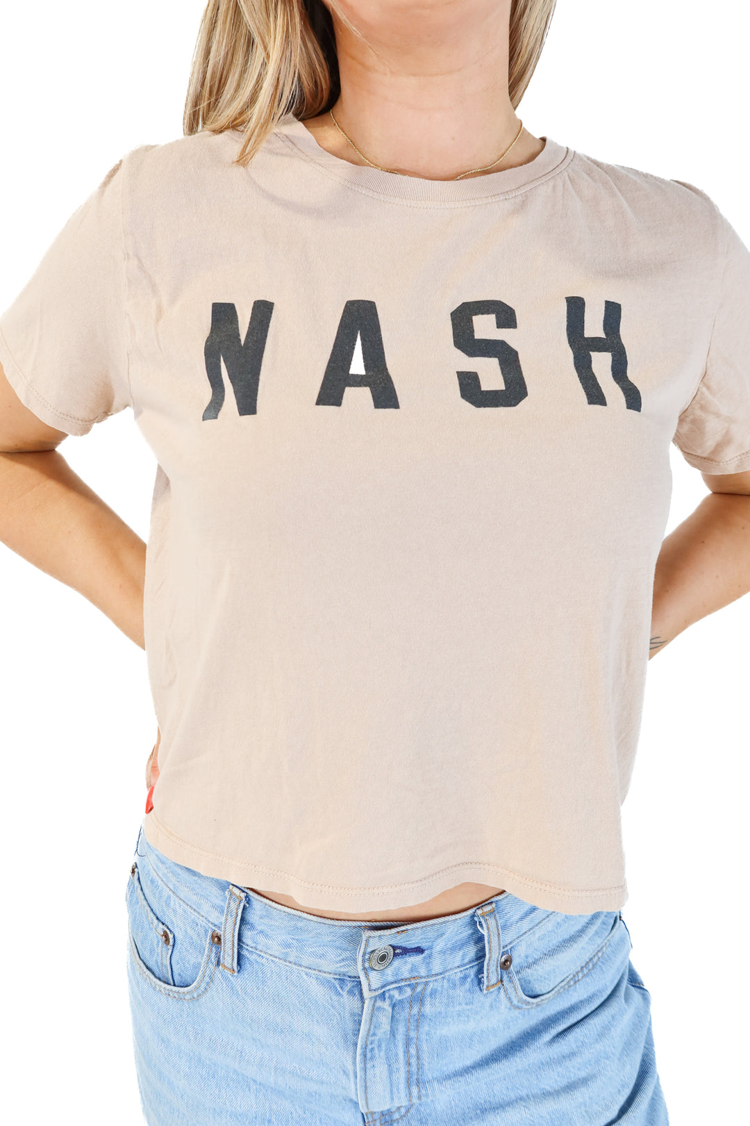 NASH tan short sleeve tee (M)