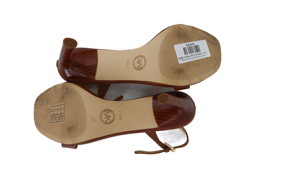michael kors brown sling back sandals (7.5; retail $79)
