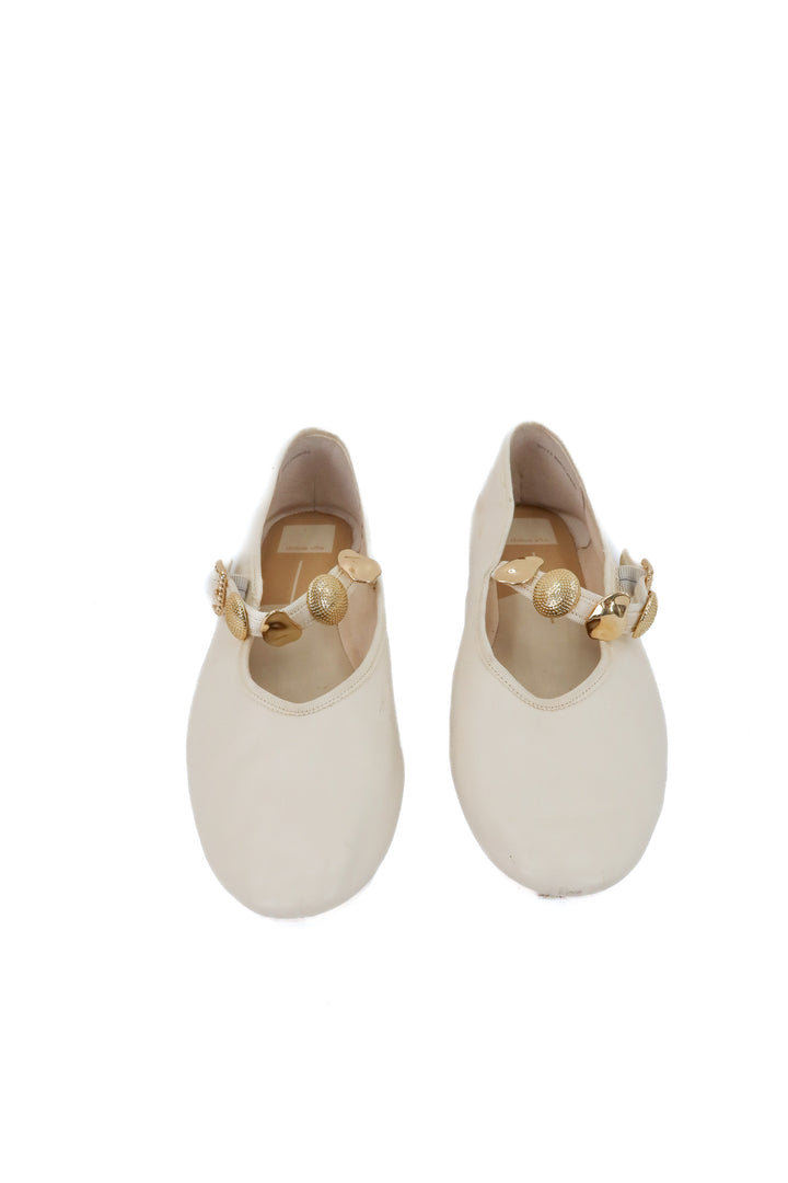 dolce vita cream mary jane flats (9.5)