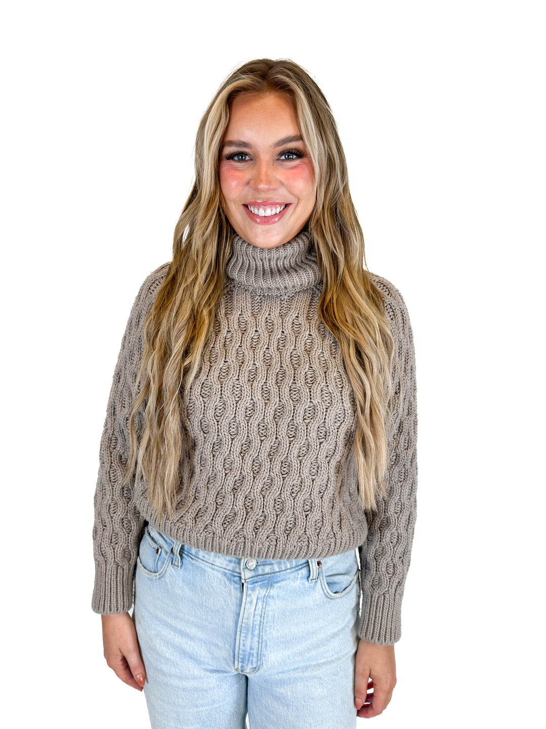 H&M Cable-knit Turtleneck Sweater (M)