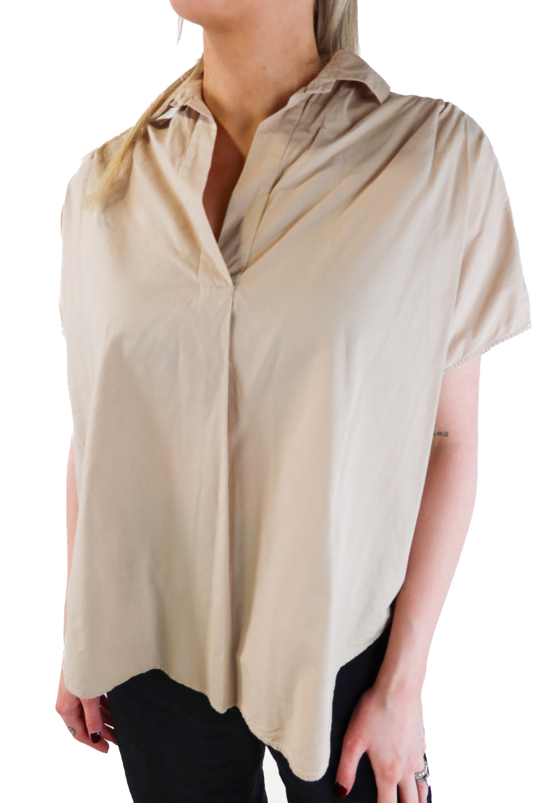 French Connection Beige Cotton Top (S)