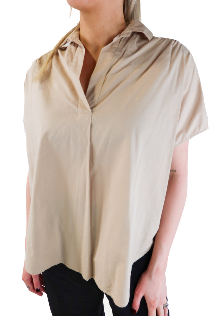 French Connection Beige Cotton Top (S)