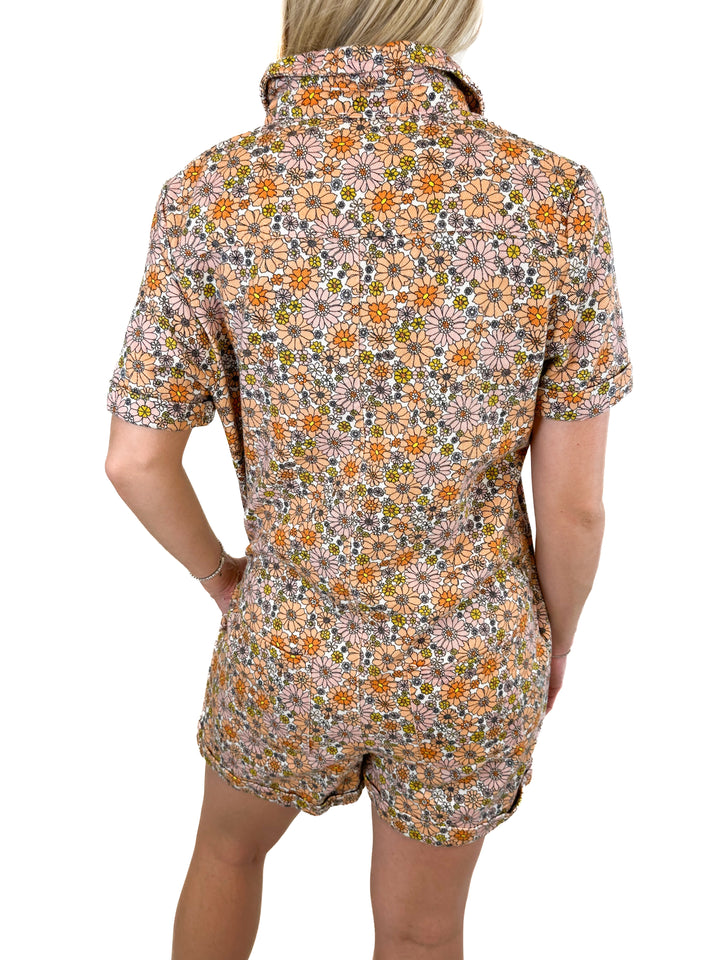 Storia Floral Denim Romper (S)