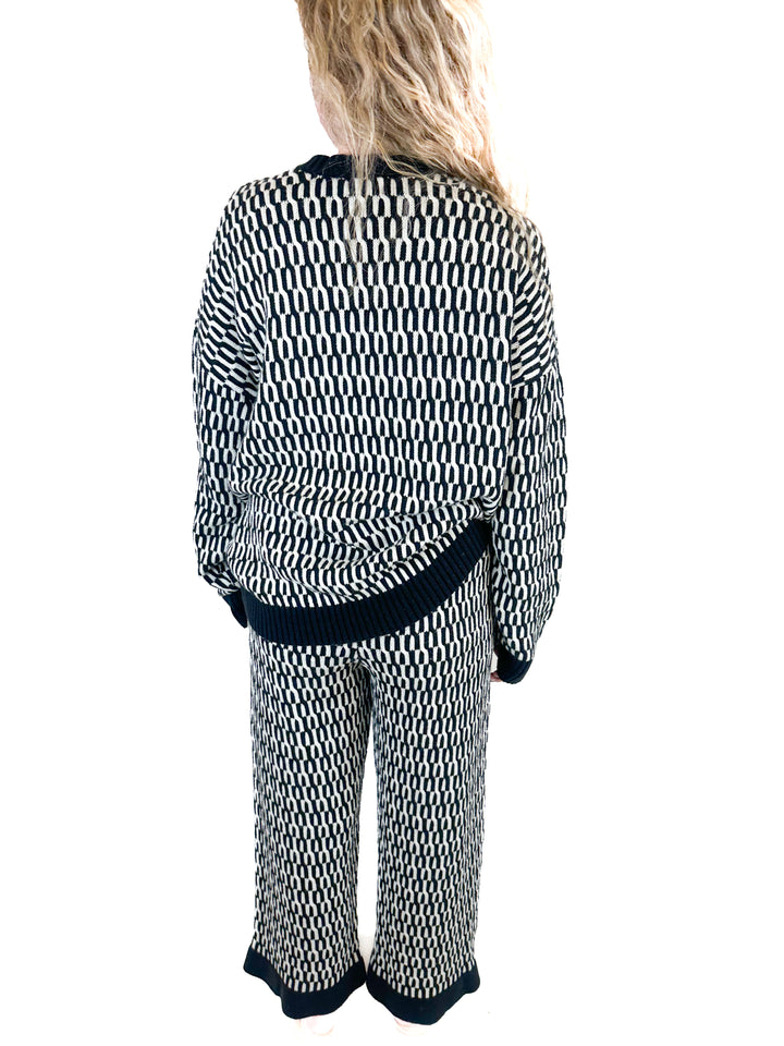 Show Me Your Mumu Black and White Knit Set (M)