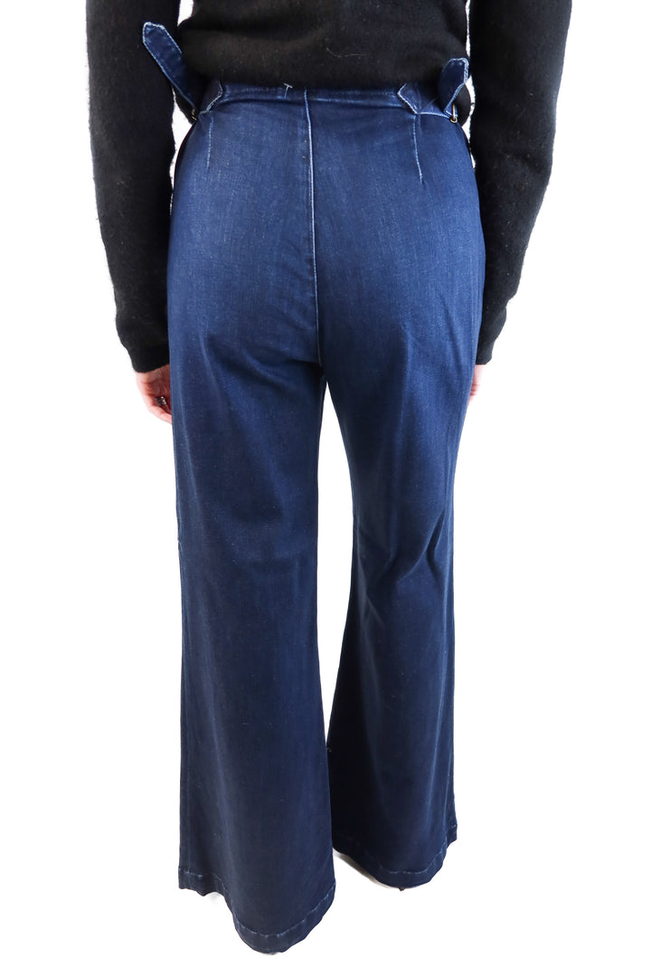 Mother Dark Wash Wide Leg Pants (28; retail $258)