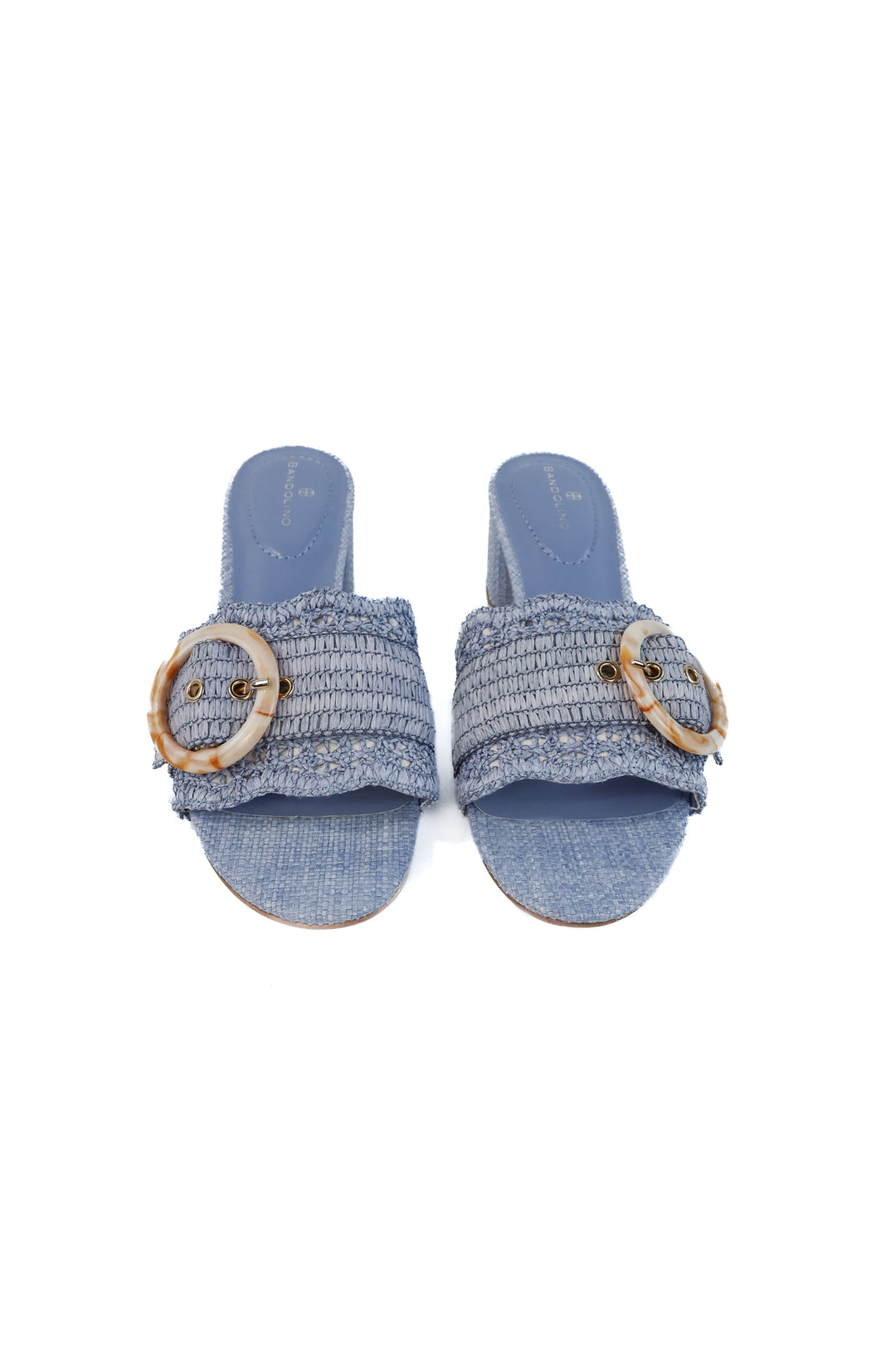 Bandolino blue tweed sandals NWOT (9; retails for $79)