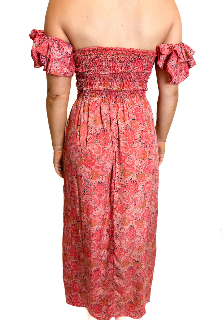 Raga Pink Printed Maxi Dress (XS)