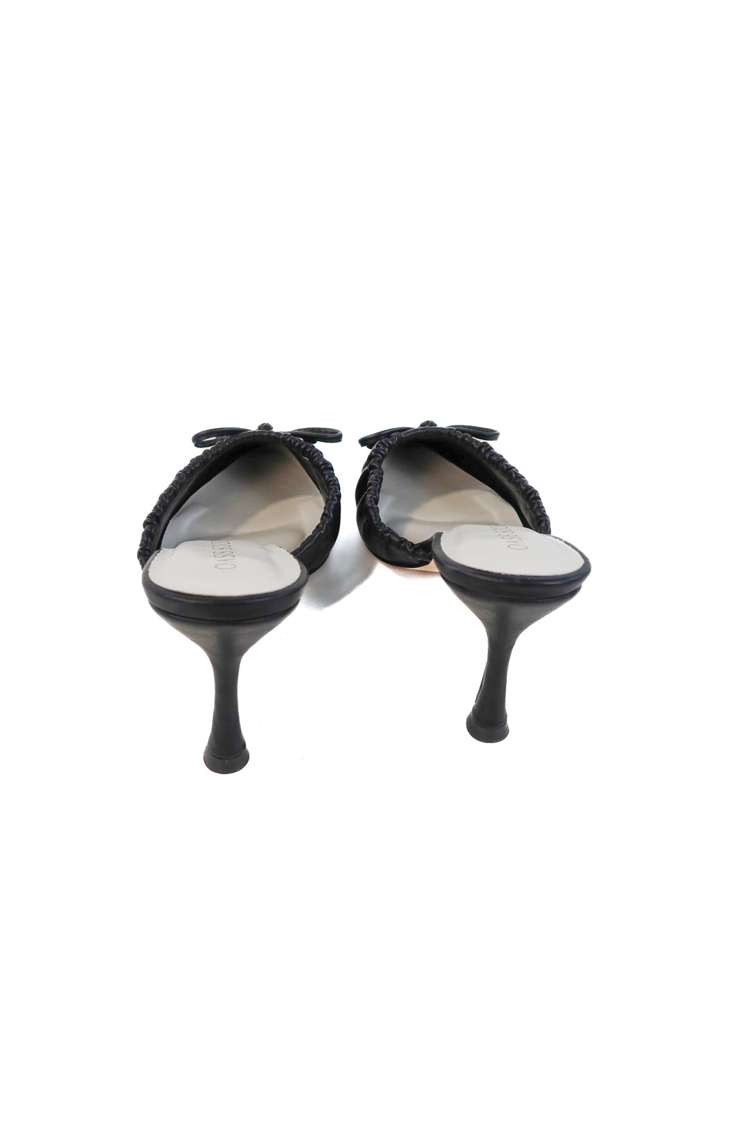 Oasis society black scrunched bow kitten heels NWOT (10; retails for $60)
