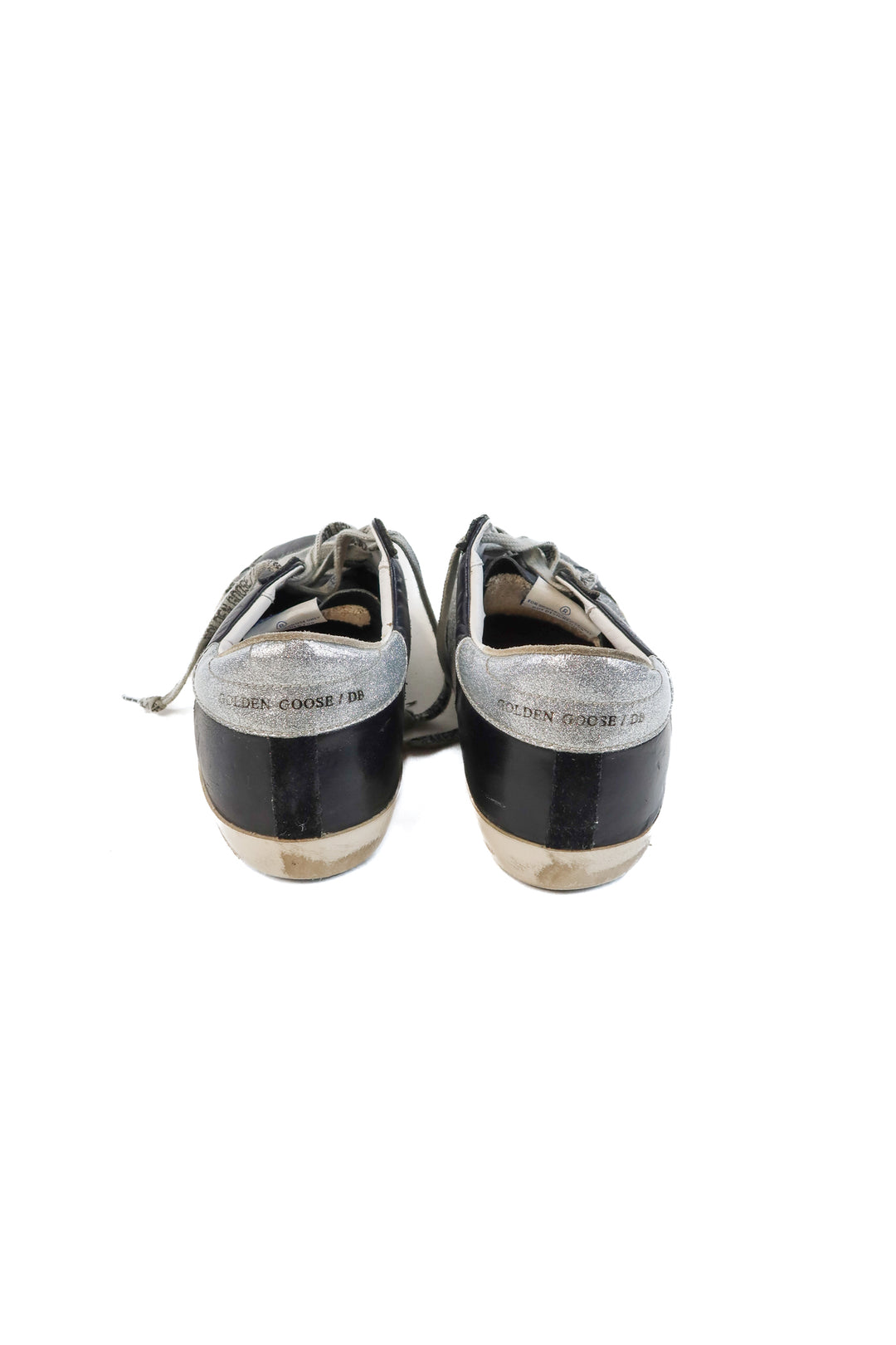 SOLD: Superstar deluxe golden goose black/sparkly silver sneakers (40)