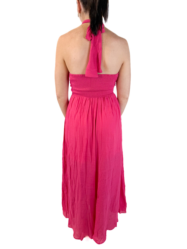 aakaa hot pink maxi dress NWT  (retails for $99)