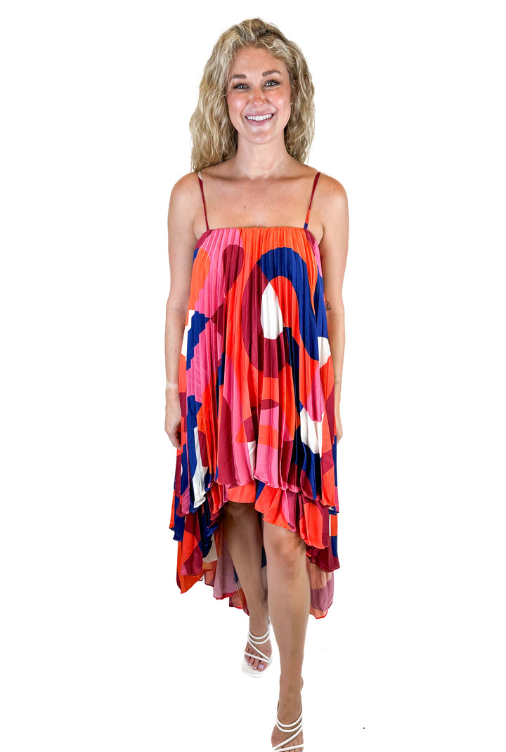 Hutch Graphic Print Hi-Low Dress NWT (M)