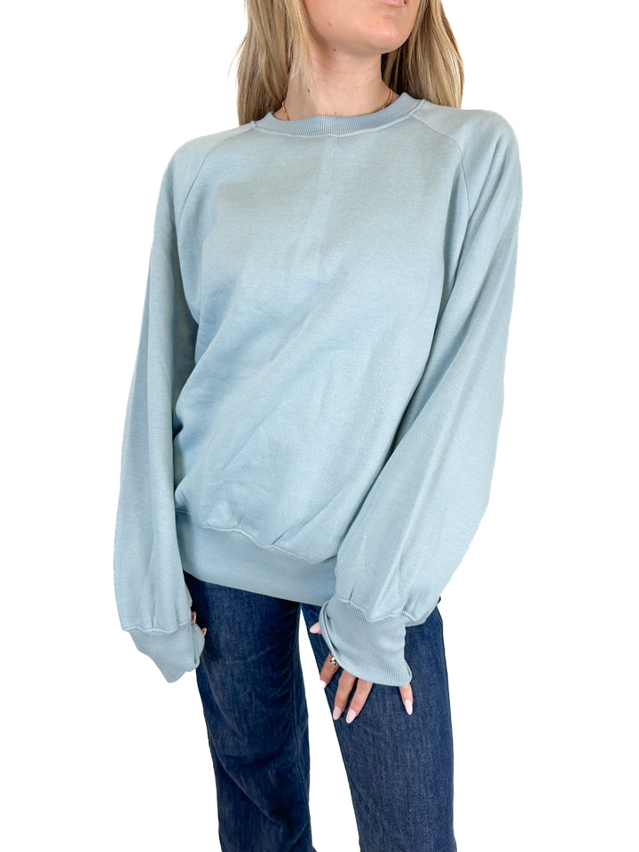 Pretty Little Thing Blue Boxy Sweatshirt NWT (S)