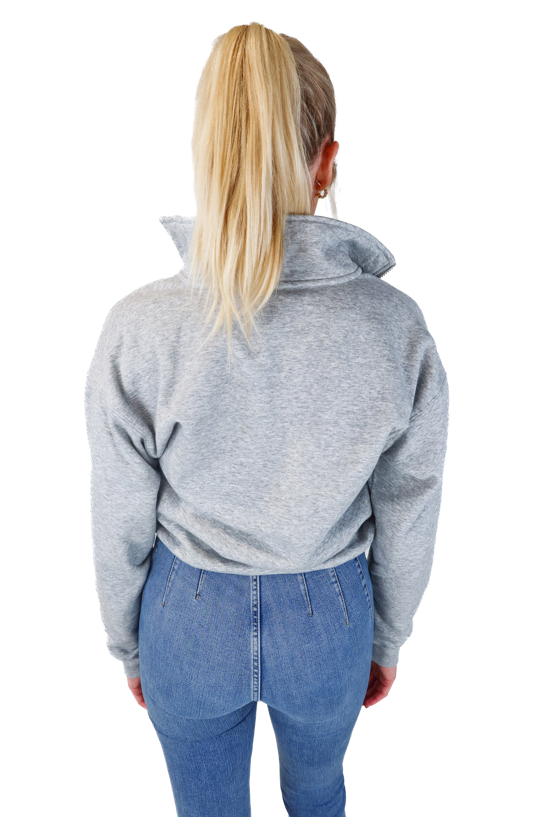 fabletics grey quarter zip (s)