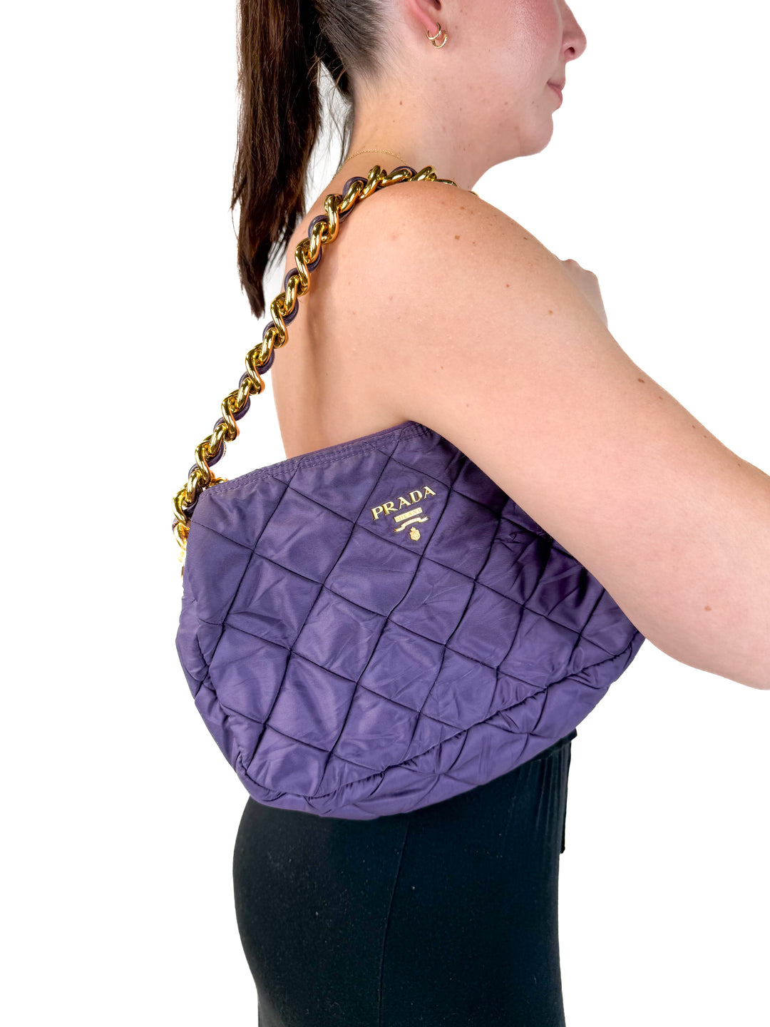 Prada Tessuto Nylon Re-Issue in Deep Purple (est. retail $1,490)