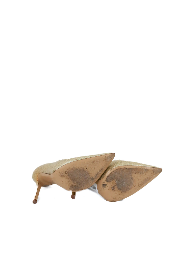 kate spade gold glitter heel (8.5)