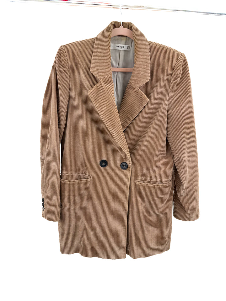 Mango Tan Corduroy Boyfriend Blazer (S)