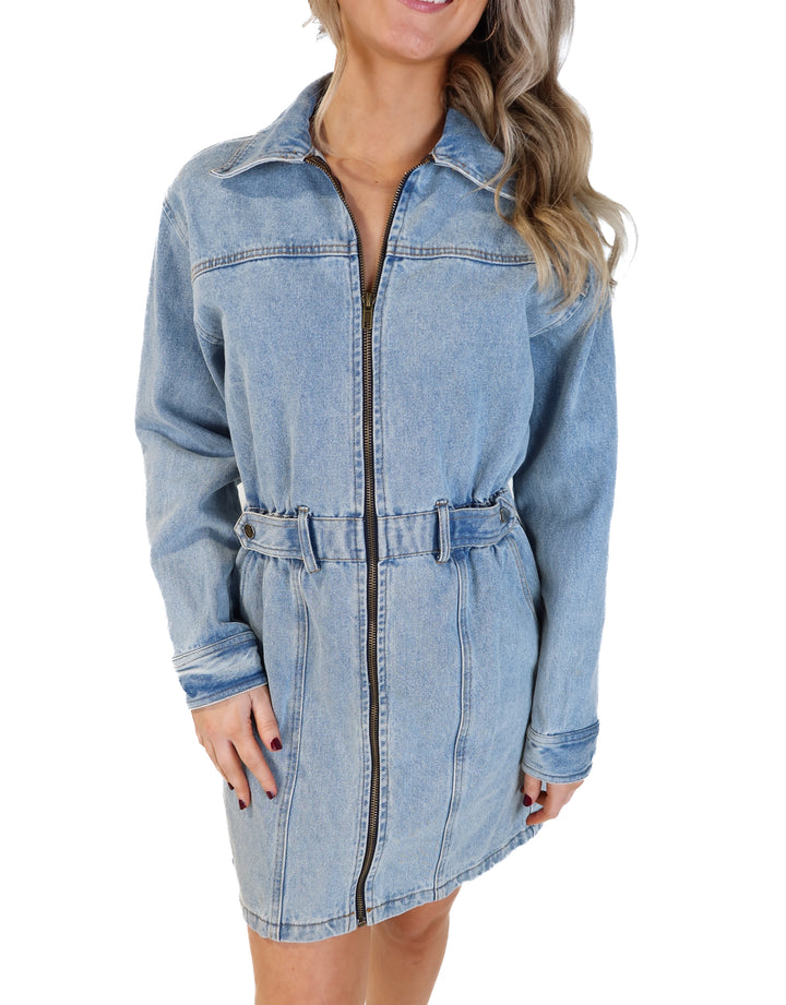 Whiteroom+Cactus denim long sleeve dress (s; retail $109)