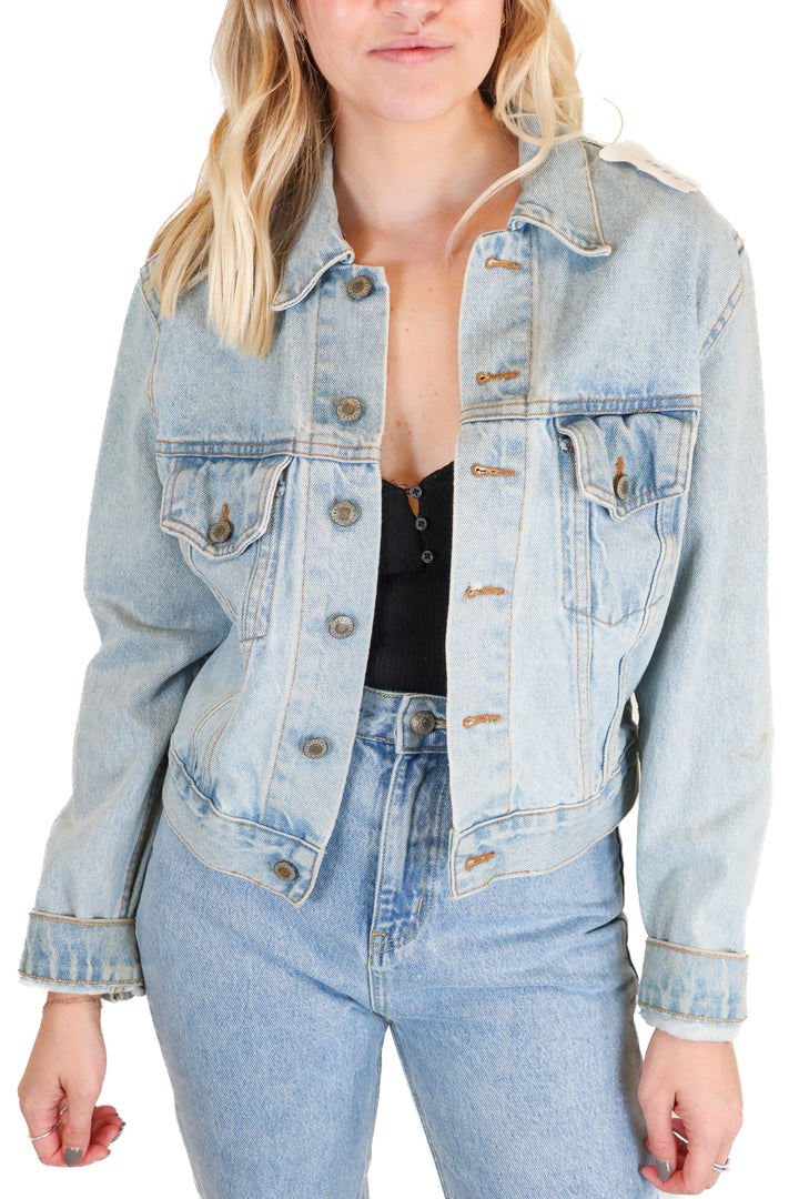 John Galt light wash denim jacket (S)