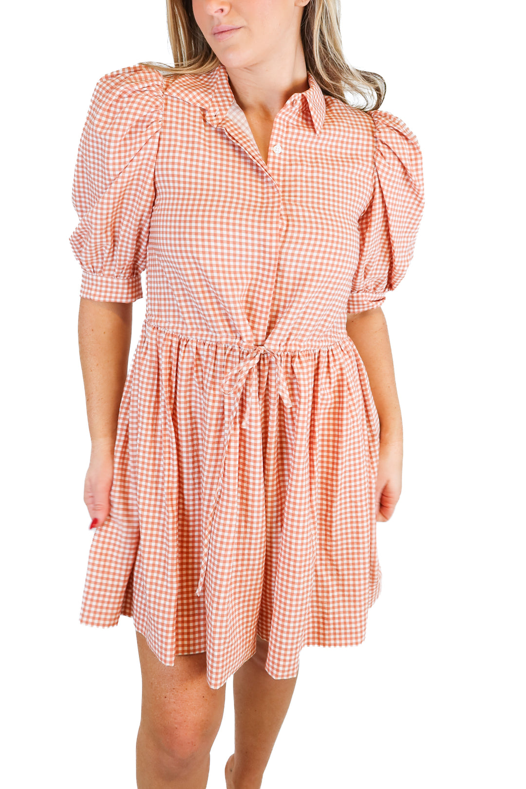 hunter bell gingham puff sleeve dress NWT (xs)