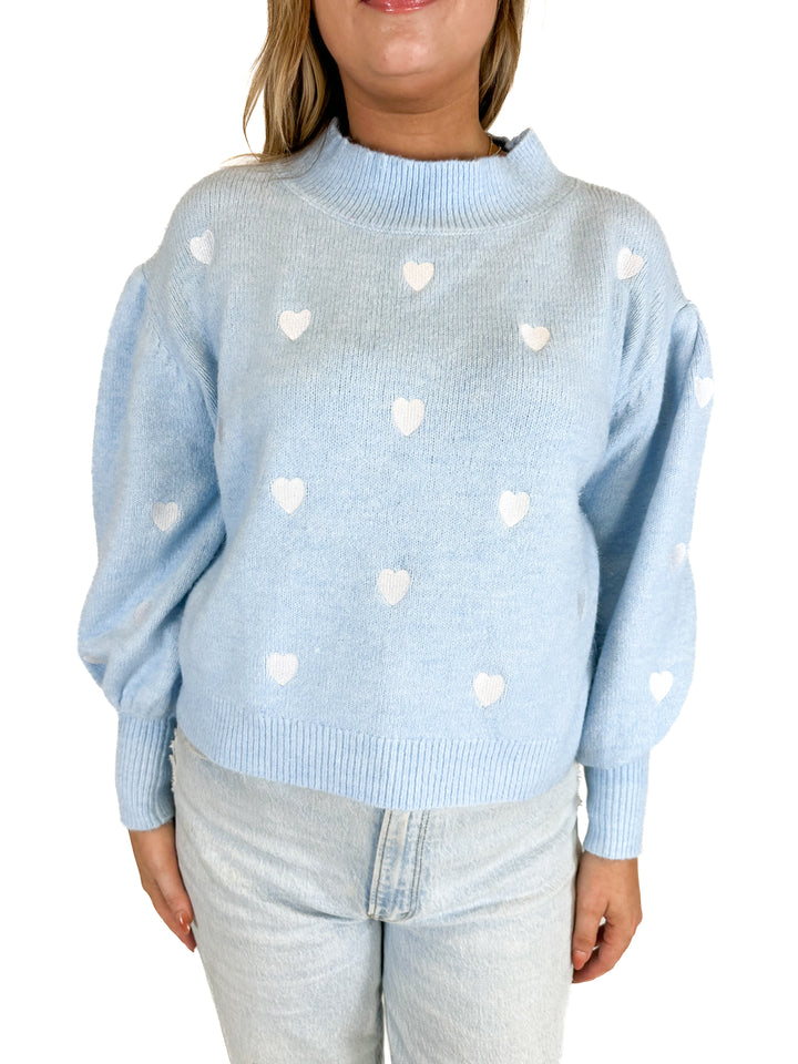 Sugarlips Cross My Heart Embroidered Sweater (M)
