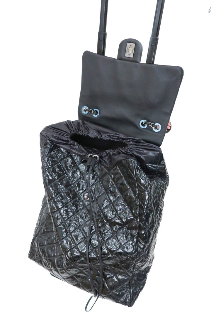 Chanel Patent Quilted Grocery Shopping Trolley Bag