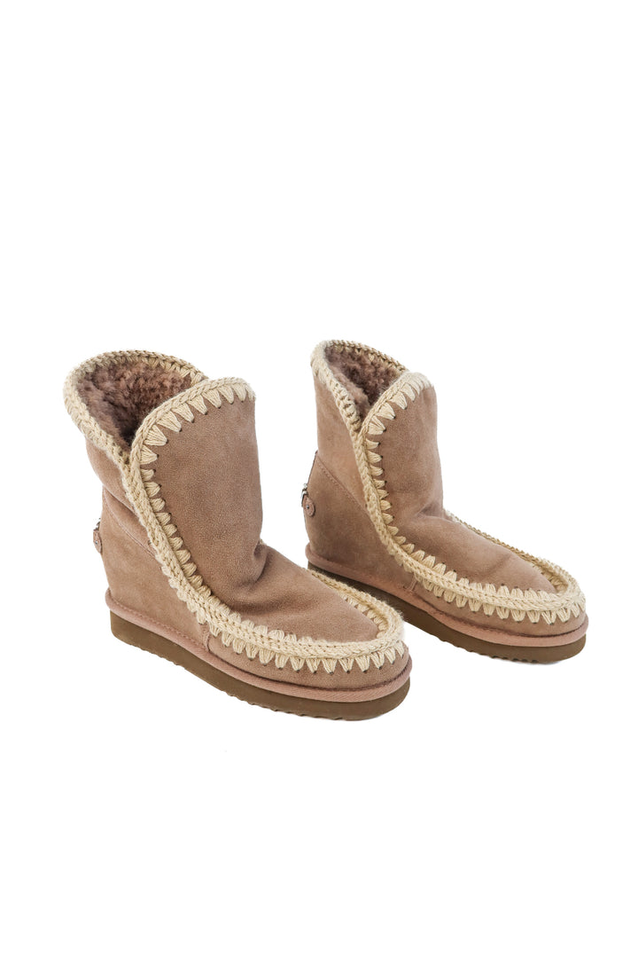 MOU grey wedge booties NWT (38; retails for $280)