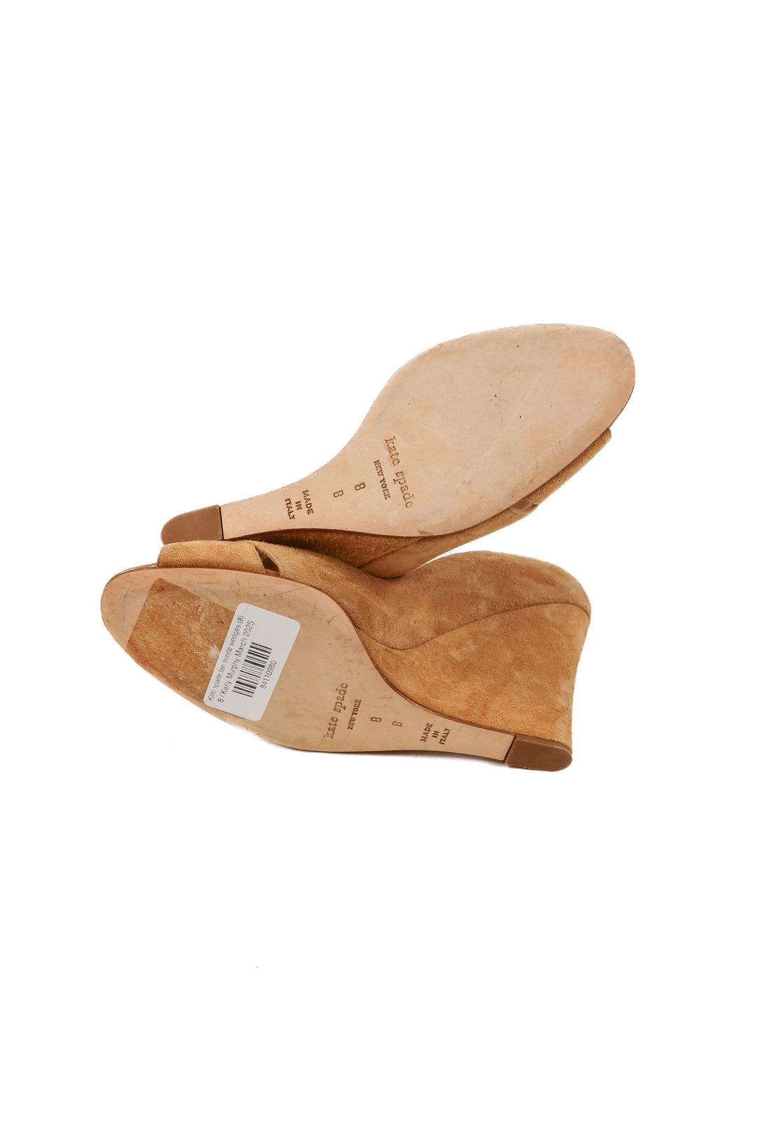 Kate spade tan suede wedges (8;retail $198)
