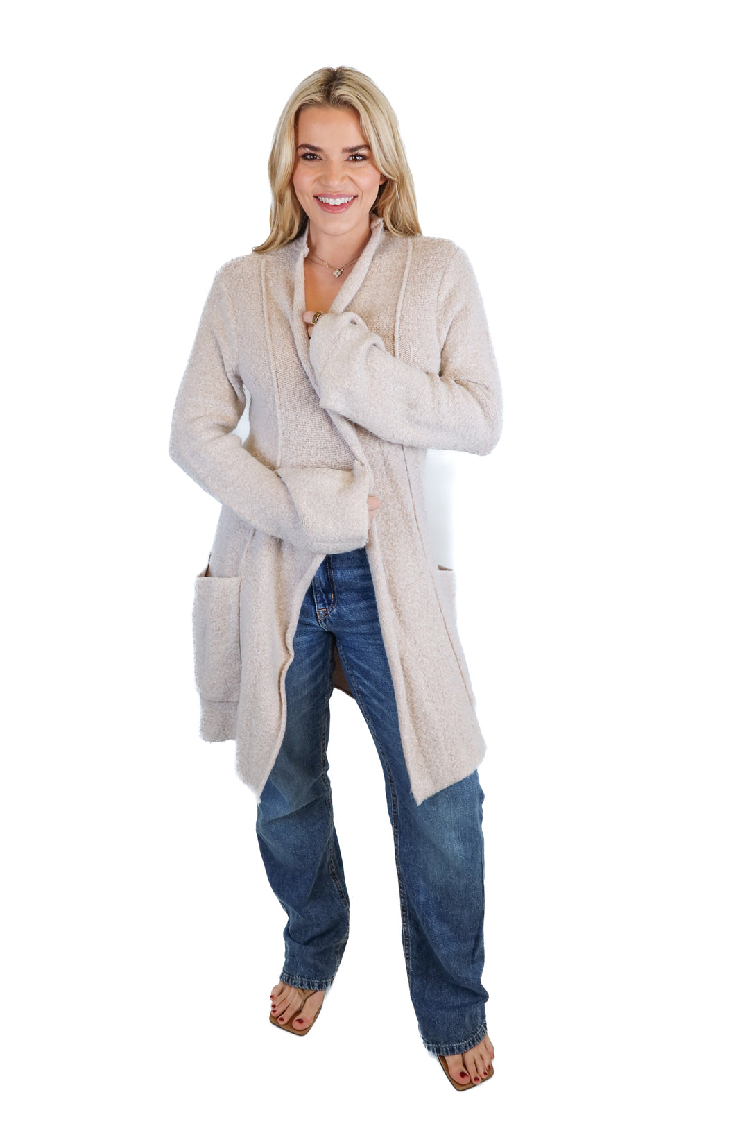 gentle fawn neutral cardigan (s; retails for $174)