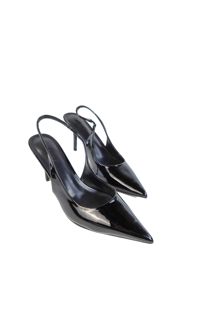 Billini black patent sling back heels NWOT (10; retail $89)