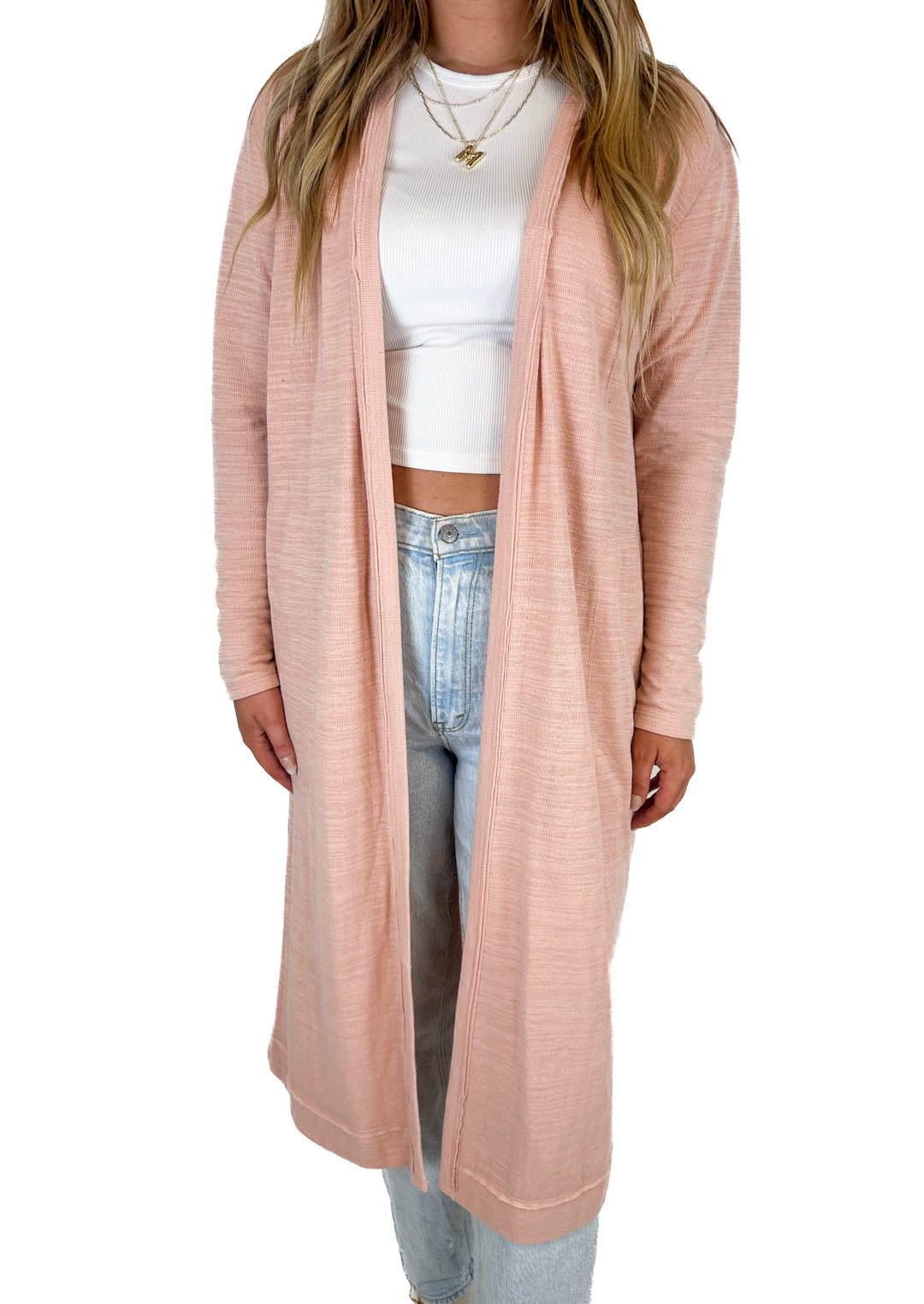 Free People Beach Bicoastal Boho Duster Cardigan Papaya (M)